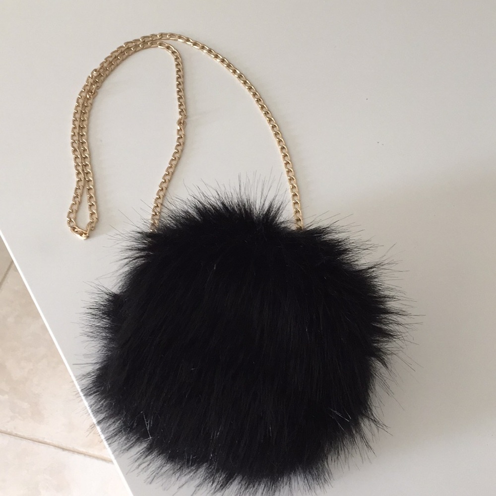 Round Small Furry Purse